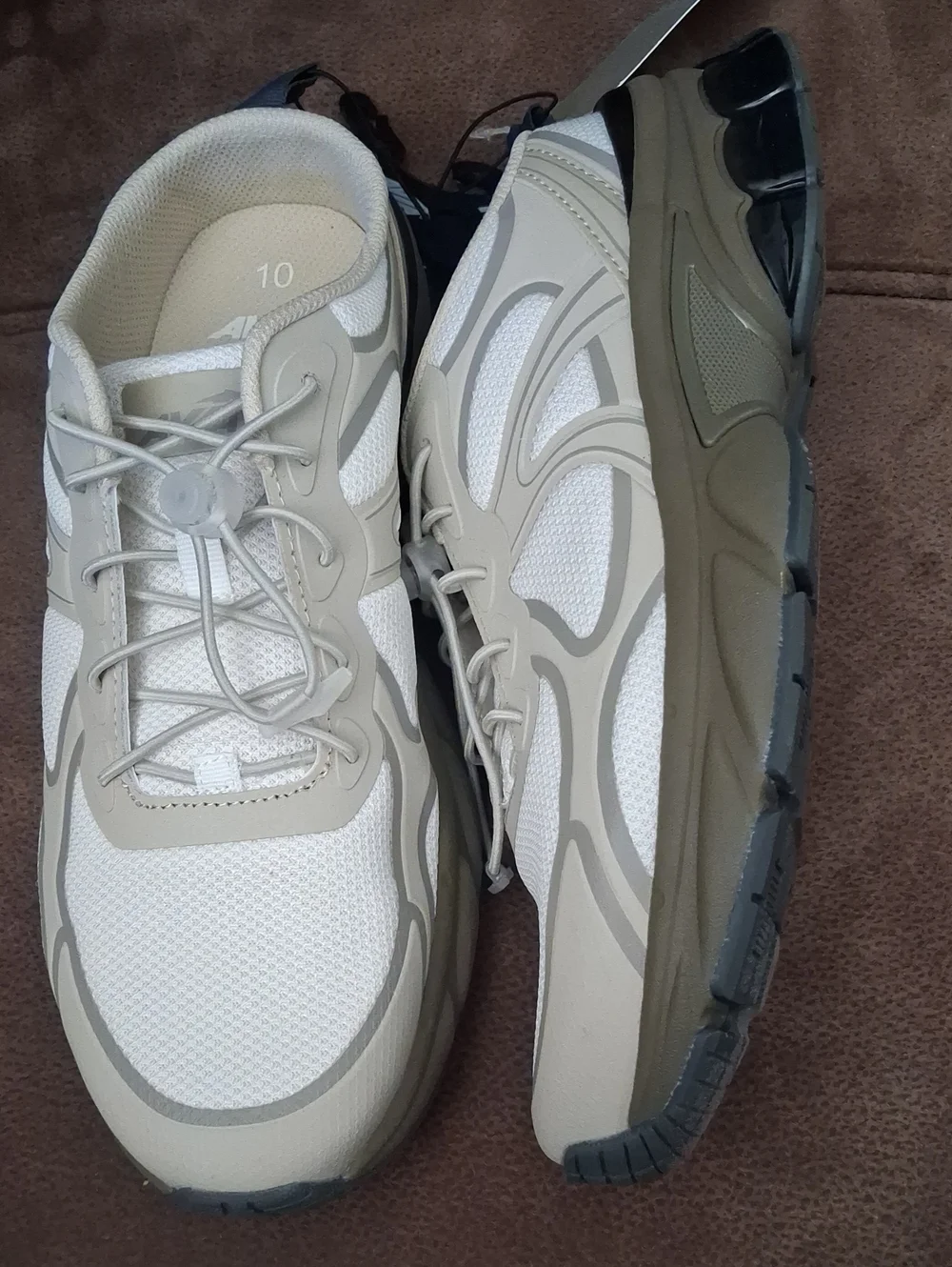 Avia Women's Backless Athletic Sneakers in Cream And Tan Size 10